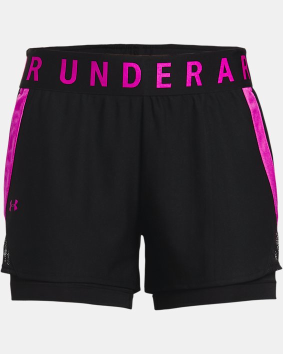 Women's UA Play Up 2-in-1 Shorts, Black, pdpMainDesktop image number 4
